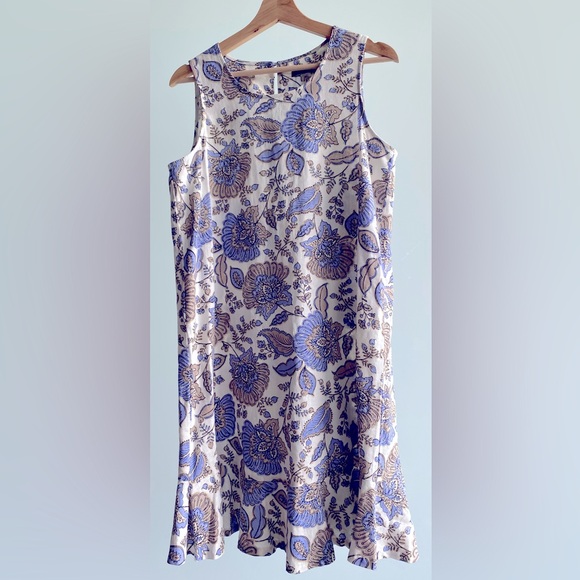 Tommy Hilfiger linen blend A line sleeveless floral dress EUC - Picture 3 of 10